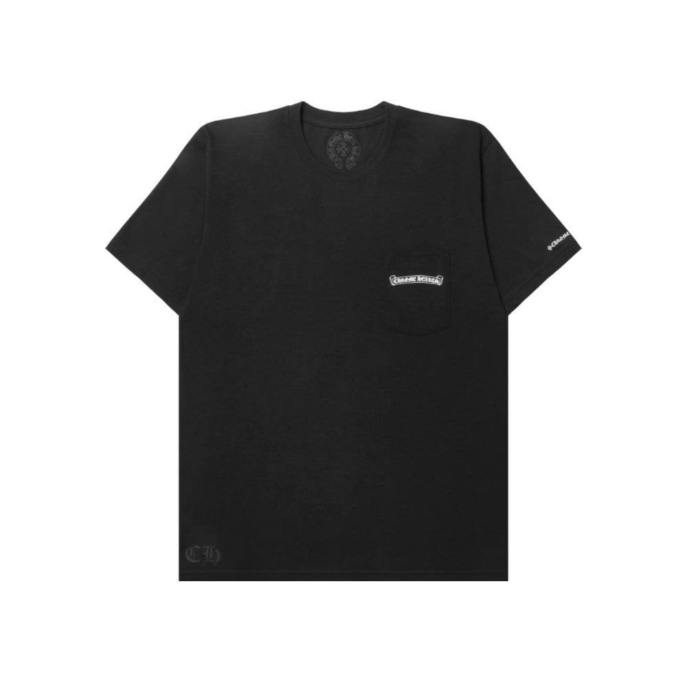 크롬하츠 스크롤 로고 티셔츠 블랙 ⚡국내배송📦