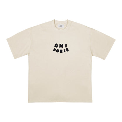 아미 파리 로고 패치 숏슬리브 티셔츠(2color) ⚡국내배송📦