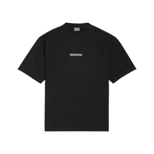 발렌시아가 DIY  백 미디엄 핏 티셔츠 블랙 ⚡국내배송📦