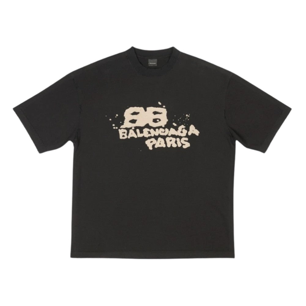 발렌시아가 핸드 드로운 BB 아이콘 티셔츠(2color)