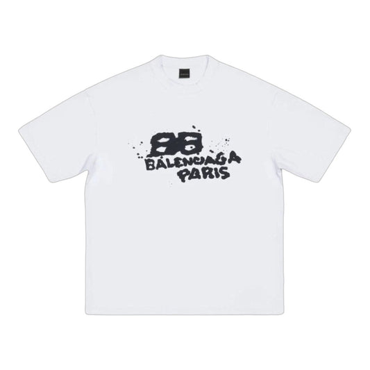 발렌시아가 핸드 드로운 BB 아이콘 티셔츠(2color)